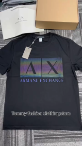 Original Armani EA7 casual round neck trendy versatile men short-sleeved T shirt Baju-T lelaki Armani exchange t shirt men t shirt