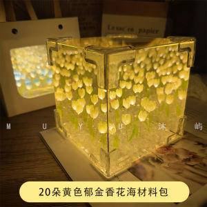 Đèn Đêm Hình Khối Ba Chiều Hình Hoa Tulip Thủ Công DIY Đèn Bàn Trang Trí Nhà Quà Tặng Sinh Nhật Cho Bạn Thân