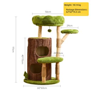 Cmisstree | Space-saving Cat Climbing Frame Cat House & Scratching Board