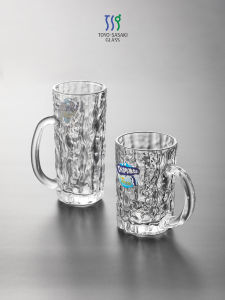 Large Capacity Beer Glass Toyo Sasaka Japanese Style Non-Leaded Glass Cup with Handle for Brewing Beer And Water Tea Cup