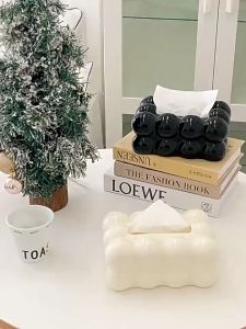 Tissue Holder Bubble Type Minimalist Paper Creative Cotton Cover Home Decoration Candy Tissue Organizer Storage Box