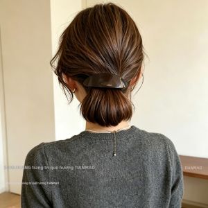 Kẹp Tóc Hình Oval Sang Trọng Acetic