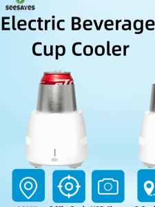 Electric Beverage Cooler Cup Portable 350ml Quick Drink Chiller for Milk Coffee Beer Juice USB Powered Mini Cooling