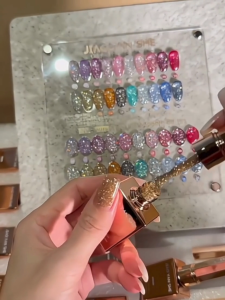 JYS 20 สี ชุดยาทาเล็บเจล เจลเพชรแตกหัก เจลแวววาว เจลเลื่อม (JIAO YAN SHE) พร้อมแผนภูมิสีสำเร็จรูป