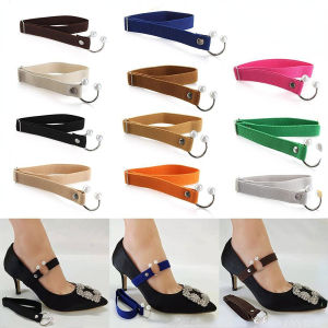 U-shaped Pearl Multicolor Adjustable Bundle Shoelace Shoe Accessories Anti-skid Straps Ankle Tie Band Women Lazy Shoelace Elastic Locking High Heels