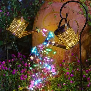 1PC Vintage Solar Tea Kettle Lantern - Rustproof Iron Outdoor Light for Garden/Patio/Pathway Waterproof & Auto Dusk-to-Dawn