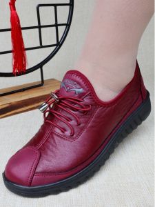 Old Beijing Comfortable Soft Bottom Cloth Shoes Womens Spring Autumn Wide Foot Fat Shoes Easy to Wear Casual Flat Heel