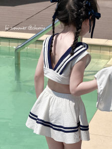 CHUXIU | Navy Style Childrens Bikini Separates Stylish Beach Surf Swimsuit One-piece