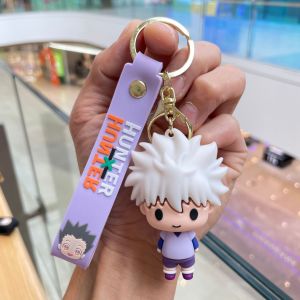 Anime HUNTER X HUNTER Figure Keychain Silicone GON·FREECSS Doll Pendent Keyring Car Key Holder Accessories Jewelry Kids Toy Gift