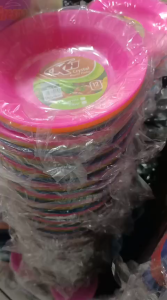 ( isi 6 pcs ) Piring Makan KH Crystal Warna 6"7"8"9" INCH