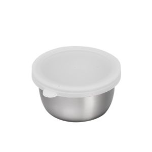 【On Sale】Sauce Cup Stainless Steel Salad Cup with Lid Seasoning Storage Box