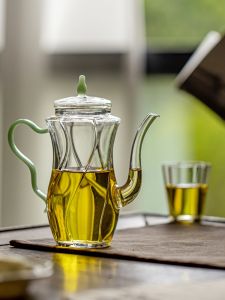 Chinese Style Antique Glass Teapot Women Hold Tea Pot High Temperature Resistant Green Tea Pot Electric Ceramic Stove Tea Brewing Water Boiling Pot