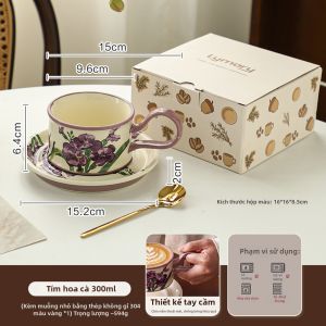 SHELI | Bộ Cốc Sứ Sang Trọng Cho Trà và Cà Phê