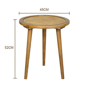 artsecond | Bohemian American Vintage Rattan and Wood Leisure Table