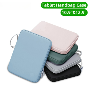 Tablet Pouch For 10.9/12.9 inch Portable Tablet Bag Shockproof Tablet Sleeve Case Multi Pocket iPad Case Handbag Protective Waterproof Carrying Case Anti Scratch Anti Drop Zip Pouch With Handle LA