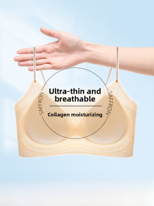 PIER N°5 | Herbal Origin Seamless Thin Strap Bra Womens Small Chest Gathered Summer Thin Back Beautiful Back One-Piece Vest Cool Feeling Bra