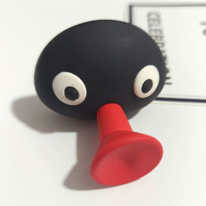 Three-Dimensional Flexible Glue PVC Penguin Refrigerator DIY Stickers Sticky Hook Towel Hook Punch-Free Invisible Wall Bathroom For Home