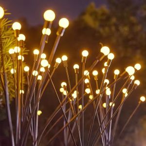 Solar Powered Firefly Garden Lights Outdoor String Light Waterproof Solar Operated Fairy Lights for Garden Patio Christmas Decor