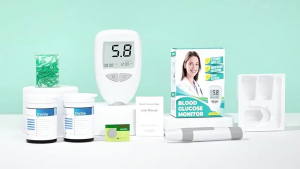 🔥ส่งจากไทย🔥เครื่องวัดน้ำตาลในเลือด เครื่องตรวจวัดระดับน้ำตาลในเลือด(เบาหวาน)ชุดเครื่อง+แผ่นตรวจ+เข็มเจาะเลือด