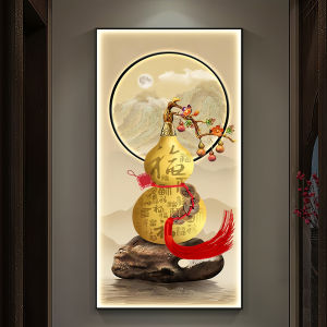 New Chinese Style Entrance Decorative Painting Luxury Living Room Hallway Wall Art Gourd Pattern Good Luck Symbol Wall Hanging
