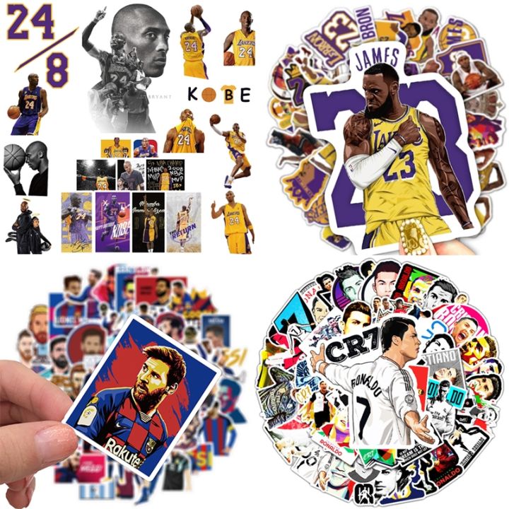 Sticker Bóng Rổ NBA Set 50 Hình Kobe Bryant Decal Dán Điện Thoại Laptop ...