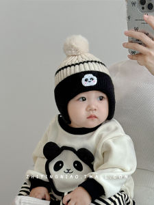 Adorable Baby Knitted Hat Winter Outdoor Warm Cotton Yarn Ear Protection Cap Boys Girls Children Cute Style Casual Fashion
