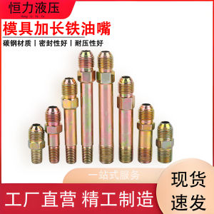 Extended Iron Oil Nozzle Water Nozzle Teflon Pipe Fitting for Mold Temperature Controller Copper Outer Thread Connection