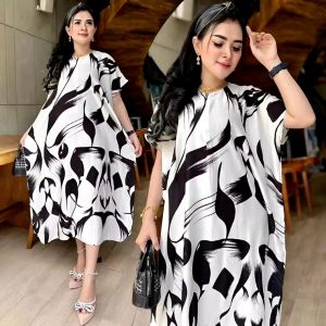 Daster rayon adem kekinian busui resleting depan