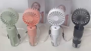 Kipas Kabus 2 DALAM 1 Kipas Sembur Pegang Tangan Boleh Dilipat USB Semburan Kabus Boleh Dicas Semula Menyejukkan Kipas Poket Mudah Alih untuk Perjalanan Musim Panas Pejabat & Penggunaan Harian