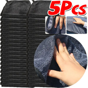 【WOKEN】5Pcs Twisted Drying Towel Car Microfiber Cloth Super Absorbent Lint Free Quick Dry Auto Detailing Glass Car Washing Care Accessories