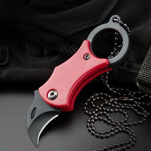EDC Folding Pocket Knife Stainless Steel Camping Mini Portable Keychain Knife Outdoor Survival Tools Multi Tool Knife with Chain