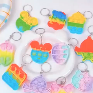 Toy Creative Finger Rainbow Press Fun Decompression Childrens Toys Small Stress Relief Rainbow Keychain