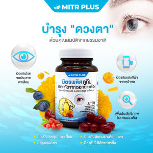 ลูทีน มิตรพลัส ดูแลจอประสาท ตาพร่า มองภาพเบลอ สารสกัด 3 ชนิด 30 ชั่วโมง น้ำมัน OMEGA 3