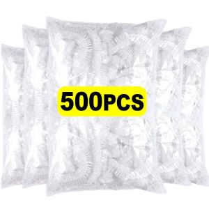 ที่คลุมอาหารแบบใช้แล้วทิ้งใสห่อพลาสติกสีสันสดใสฝาครอบอาหารผลไม้กระเป๋าเก็บของครัวประหยัดถุงจัด