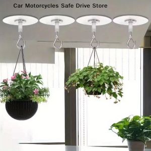 【M】3Pcs Stick Ceiling Hooks Heavy Duty Adhesive Hooks Waterproof Wall And Ceiling Hangers For Wind Chimes Balloons Decorations