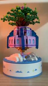 Music Box Assembled Building Lego Block Toys Light Music Education for Kids