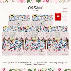 Cath Kidston | Bộ Quà Tặng Túi Xách Dầu Môi Kem Dưỡng Tay Hương Hoa