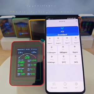 Wifi 15 in 1 Air Quality Detector APP Control PM2.5 PM10 CO CO2 TVOC HCHO เครื่องตรวจคาบอนไดออกไซด์ และคุณภาพอากาศ/ความช