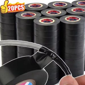 \ud83d\udd2520Roll Heat-resistant Self-adhesive Electrical Tapes Black Flame Retardant Insulation Tapes Waterproof Wiring Cable Repairs PVC Tape