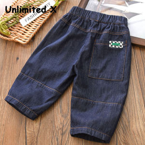 Unlimited X Boys Denim Shorts Summer Cropped Shorts Childrens Clothing Boys Casual Pants