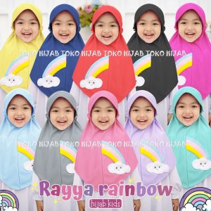 Jilbab Anak Rayya Rainbow / Jilbab Anak Karakter Lucu / Jilbab Anak Balita Lucu / Hijab Anak Murah Meriah / Hijab Anak Instan Kekinian Terbaru 2022 / Hijab Anak TK PAUD / Kerudung Instan Anak Jersey / Kerudung Bergo Anak Murah Lucu