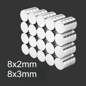 8x2/8x3mm-20/50/100pcs circular mini magnets widely used in kitchens handicrafts whiteboards warehouse tool storage nail art