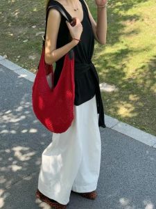 Túi Đeo Vai Dệt Đơn Phong Cách Hàn Quốc Dung Tích Lớn Túi Đi Biển Túi Đi Làm Cho Nữ Túi Đeo Vai Đơn Giản Thời Trang Mùa Hè Mới