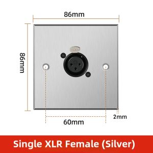 TERIUX | Four Port 3-Pin XLR Audio Socket 86 Size
