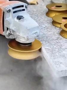 Dry Vacuum Brazed Diamond Grinding Wheel Demi-bullnose Edge Marble Edging Profile Grinding Disc