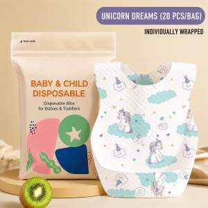 🇸🇬SG Ready Stock🇸🇬 Disposable Baby Bib Waterproof Feeding Bibs Portable Toddler Food Catcher