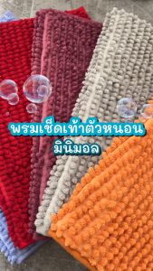 พรมเช็ดเท้า พรมเช็ดเท้านาโน ตัวหนอน ขนาด 38x58 ซม. แห้งไว นุ่มพิเศษ ซึมซับดีเยี่ยม