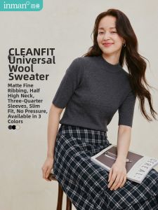 INMAN | Áo Sweater Len Pha Lông Cừu Dễ Phối Đồ Ôm Thon