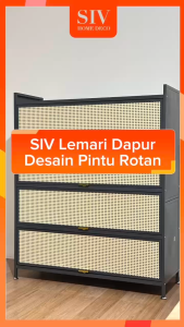 【Rattan Design】SIV Kitchen Storage Cabinet Storage Rack Shelf For Microwave Oven Living Room