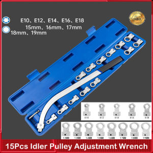⭐️【มีในสต๊อก+คลังสินค้าท้องถิ่น+COD】⭐15ชิ้นลูกรอกคนเดินเตาะแตะสายพานประแจปรับได้ปรับความตึงคันโยกเครื่องมือขยายเครื่องมือประแจเครื่องมืองานช่าง